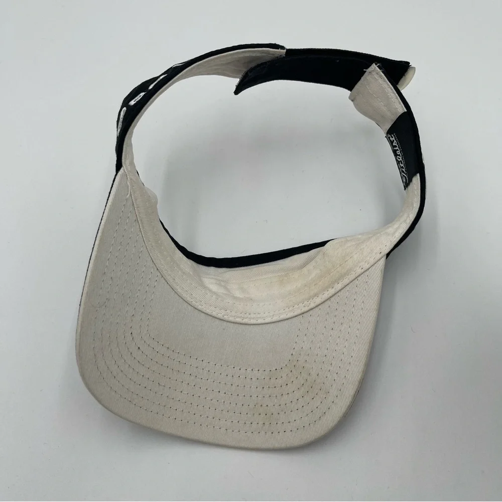 Titleist Pro V1 Footjoy Sun Visor Hat Cap Black & White One Size Adjustable